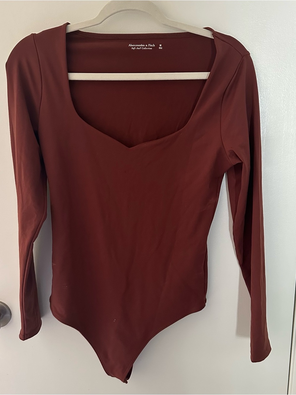 Abercrombie & Fitch Rust Long-Sleeve Bodysuit